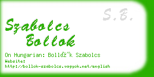 szabolcs bollok business card